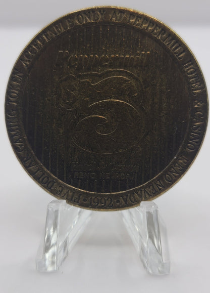 Peppermill Casino Reno NV 1992 $5 Gaming Token