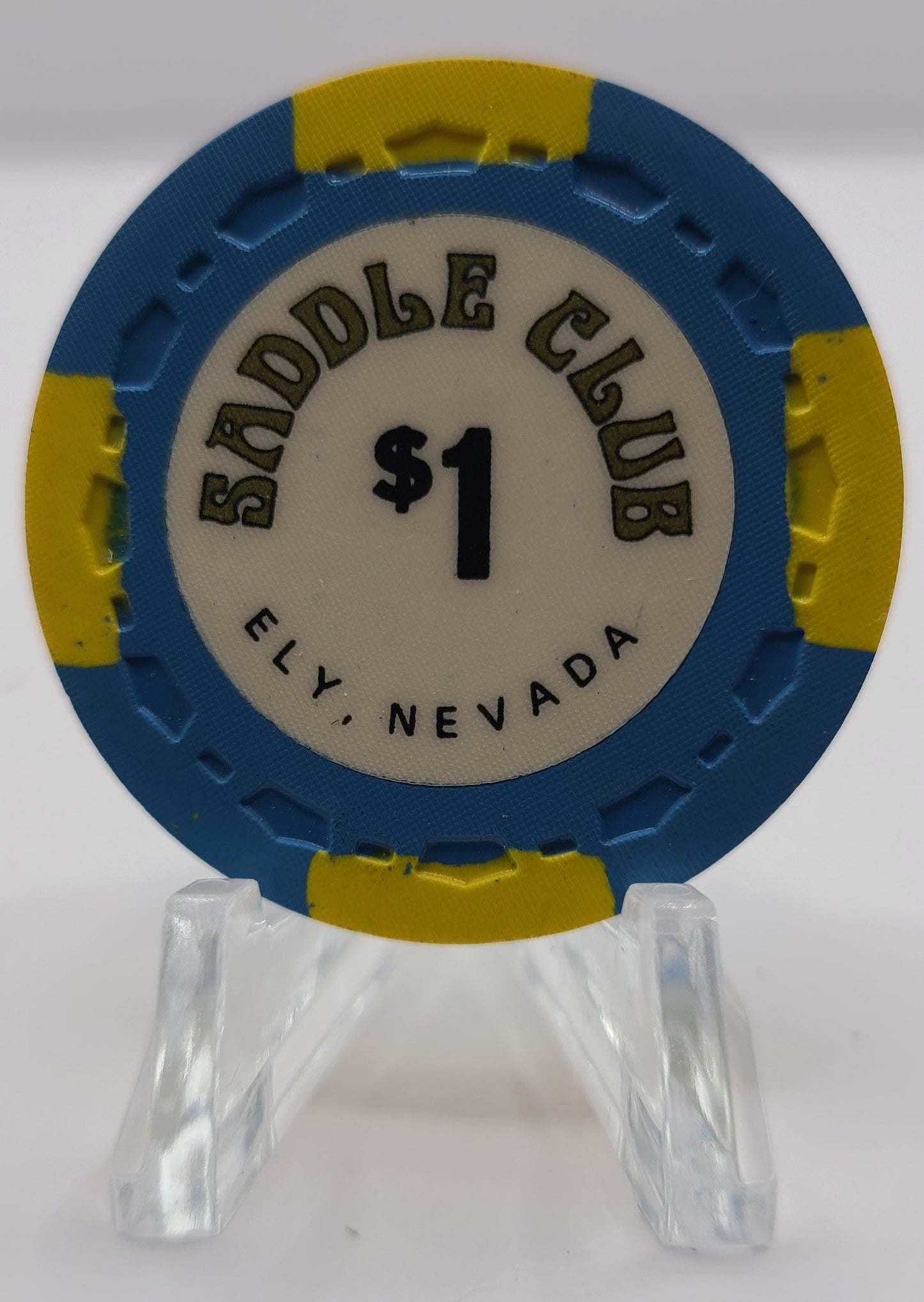 Saddle Club Casino Ely Nevada 1978 $1 Chip N3329