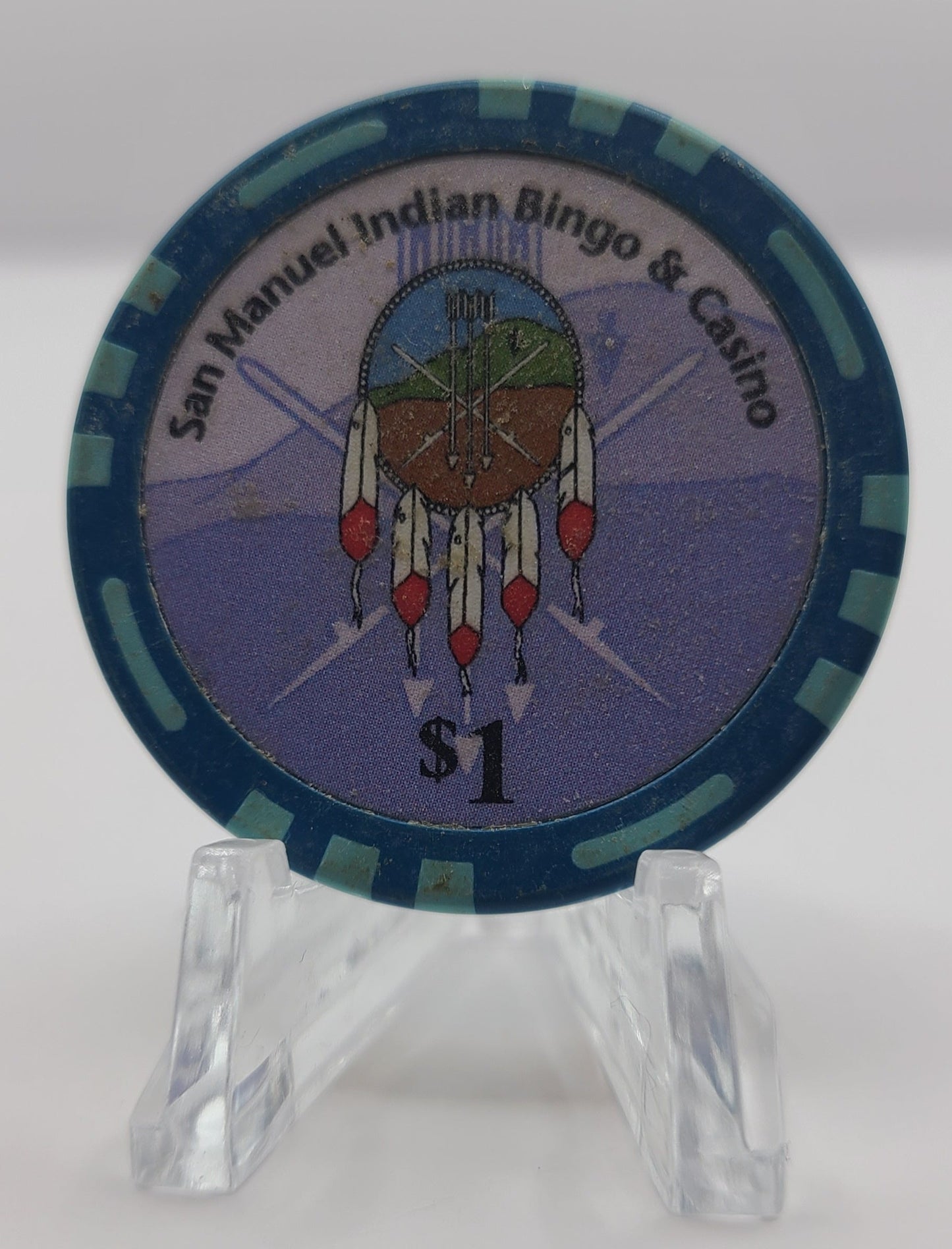 San Manuel Indian Bingo &Casino Highland California $1 Chip