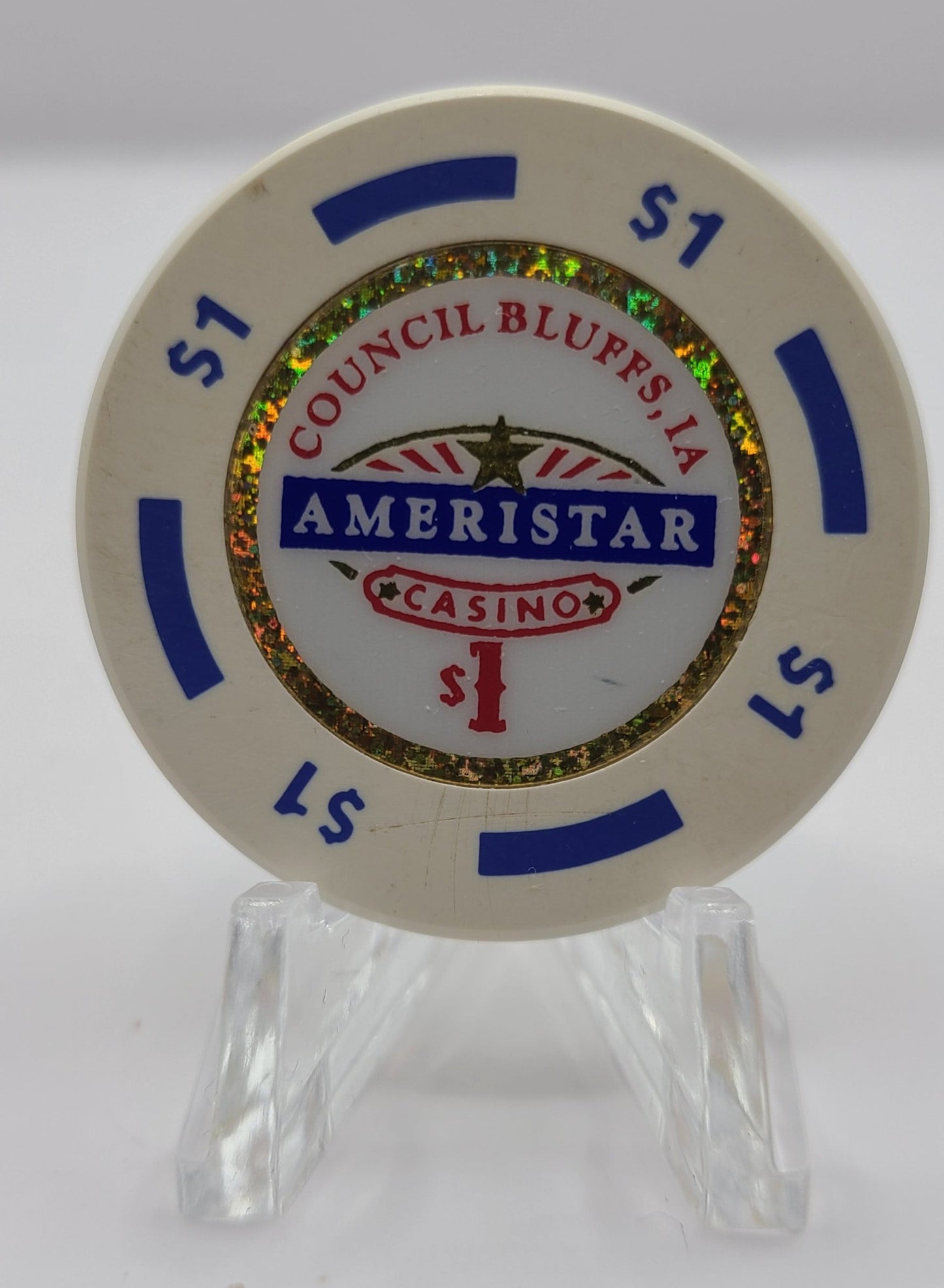 Ameristar Riverboat Casino Council Bluffs Iowa $1 Chip