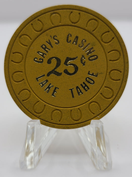 Gary's Casino Lake Tahoe NV 1976 $.25 Chip N5079