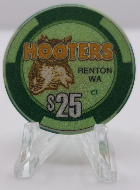 Hooters Casino Renton Washington $25 Chip