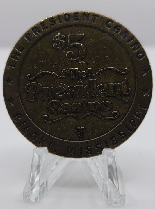 President "Riverboat" Casino Biloxi MS $5 Gaming Token