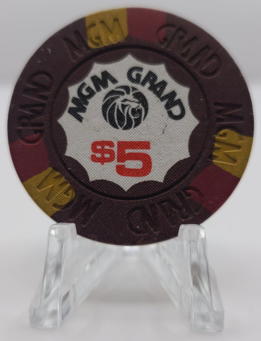 MGM Grand Hotel Casino Las Vegas NV 1978 $5 Chip N4600