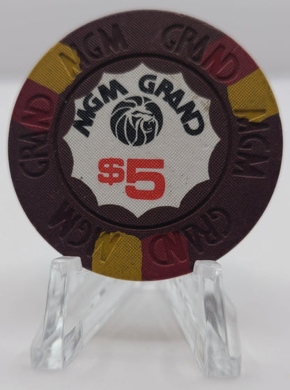 MGM Grand Hotel Casino Las Vegas NV 1978 $5 Chip N4600