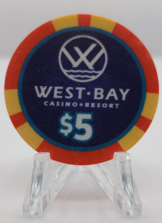 West Bay Casino Kingston Oklahoma $5 Chip