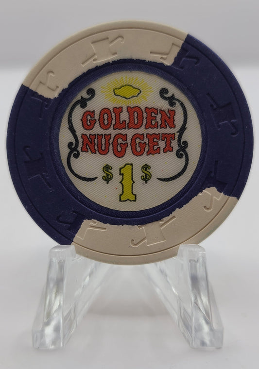 Golden Nugget Casino Las Vegas Nevada 1970's $1 Chip N1731