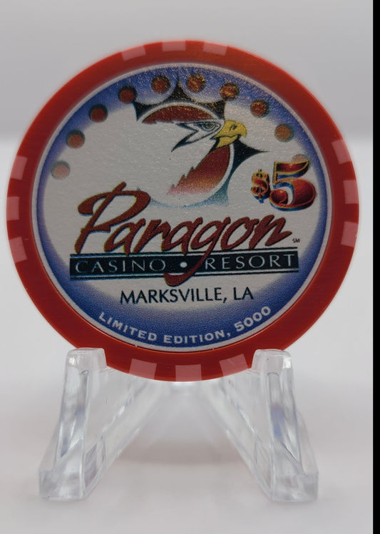 Paragon Hotel Casino Marksville LA "2001 Grand Opening" $5 Chip