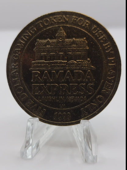 Ramada Express Hotel Casino Laughlin NV 1993 $5 Gaming Token