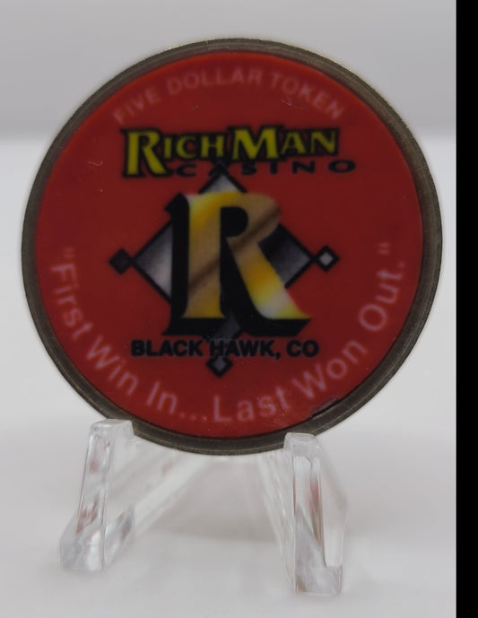 Richman Casino Black Hawk CO $5 Gaming Token