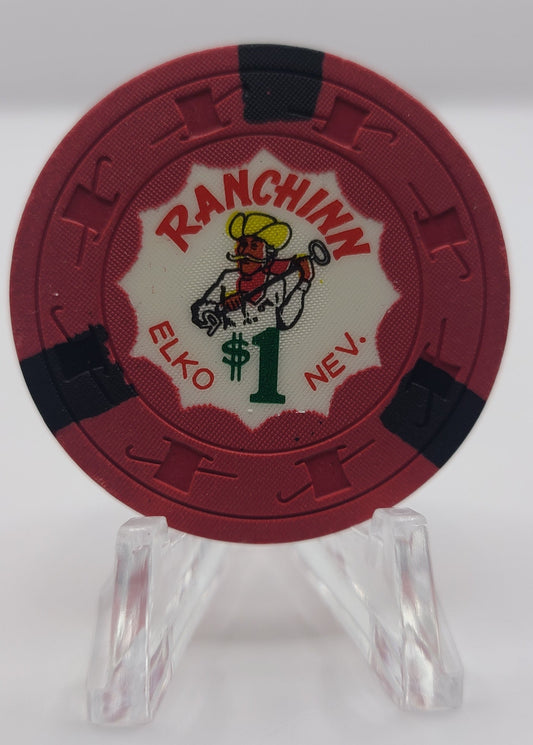 Ranchinn Casino Elko Nevada 1964 $1 Chip N3308