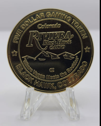 Riviera Casino Black Hawk CO $5 Gaming Token