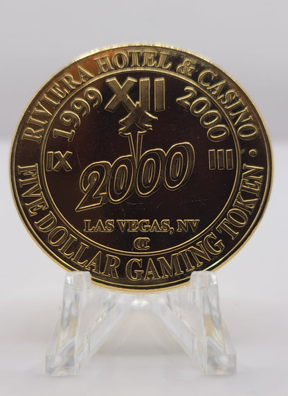 Riviera Casino Las Vegas NV “Millennium Ltd 1000“ $5 Gaming Token