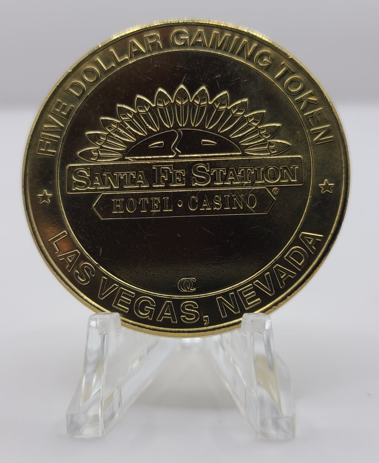 Santa Fe Station Hotel Casino Las Vegas NV 2000 “Big Horn Sheep” $5 Gaming Token