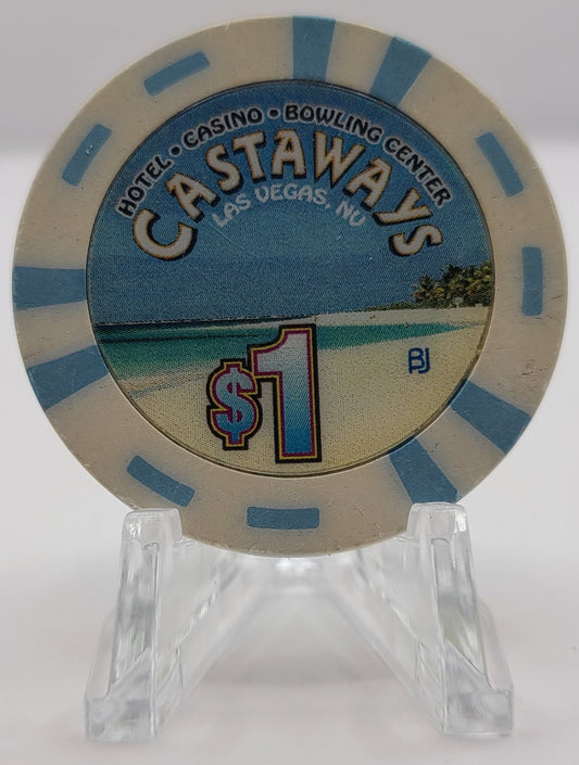 Castaways Hotel Casino Bowling Las Vegas Nevada 2000 $1 Chip V6596