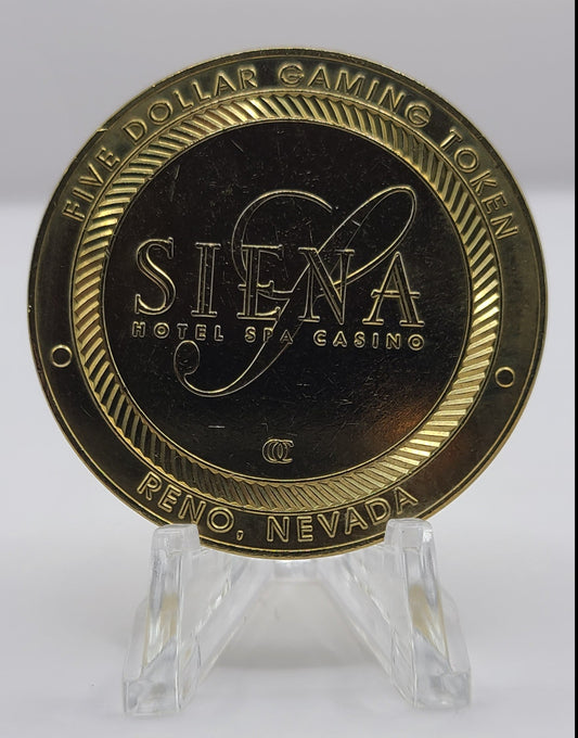 Siena Hotel Spa Casino Reno NV $5 Gaming Token