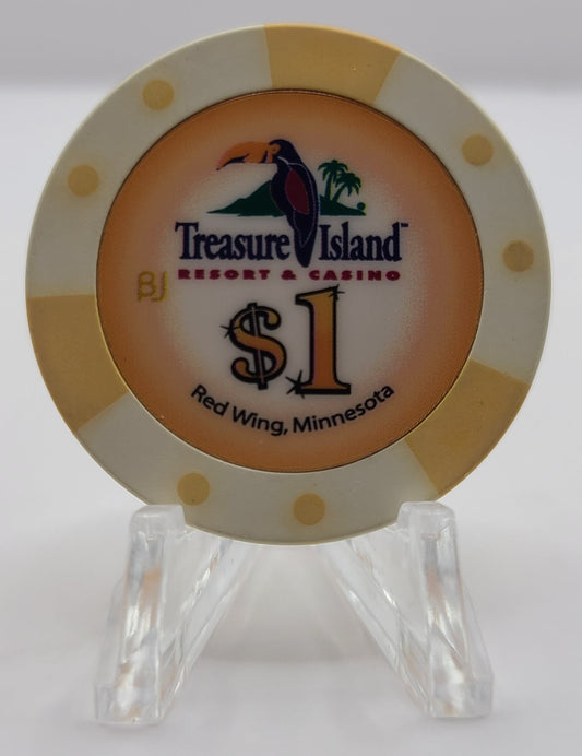 Treasure Island Casino Red Wing Minnesota $1 Chip