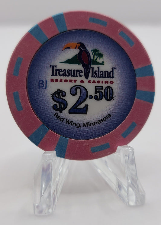 Treasure Island Casino Red Wing Minnesota $2.50 Chip