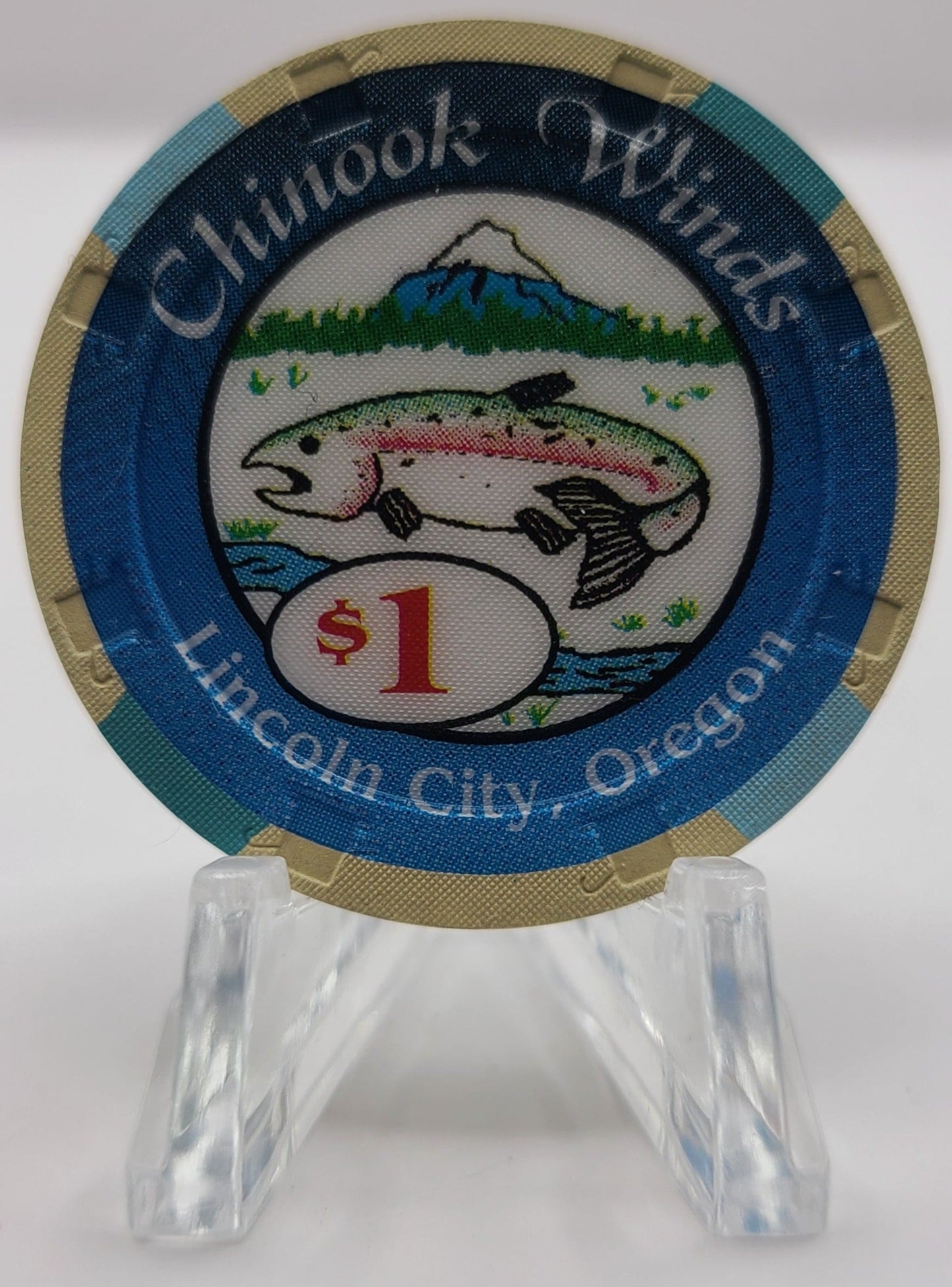 Chinook Winds Casino Lincoln City Oregon $1 Chip