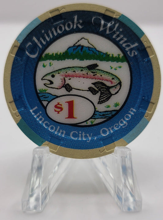 Chinook Winds Casino Lincoln City Oregon $1 Chip