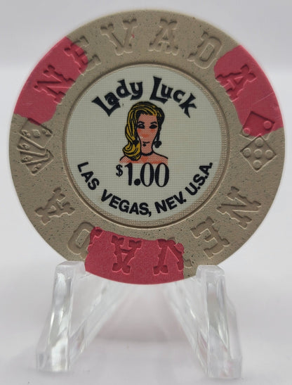 Lady Luck Casino Las Vegas Nevada 1973 $1 Chip N5988