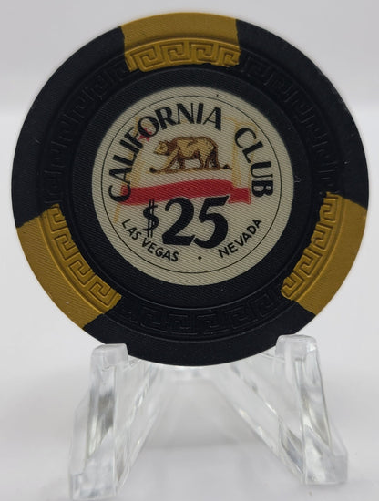 California Club Casino Las Vegas Nevada 1950's $25 Chip N1395