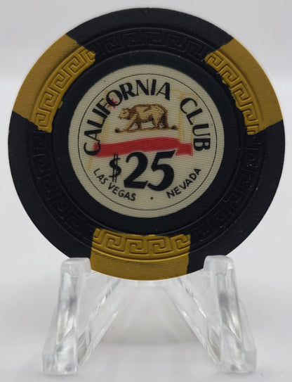 California Club Casino Las Vegas Nevada 1950's $25 Chip N1395