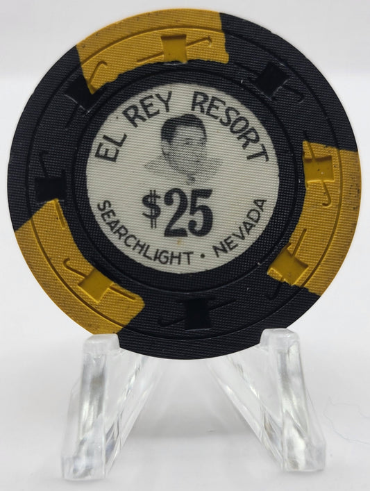 El Rey Resort Casino Searchlight Nevada 1960 $25 Chip N3781 "UNCIRCULATED"