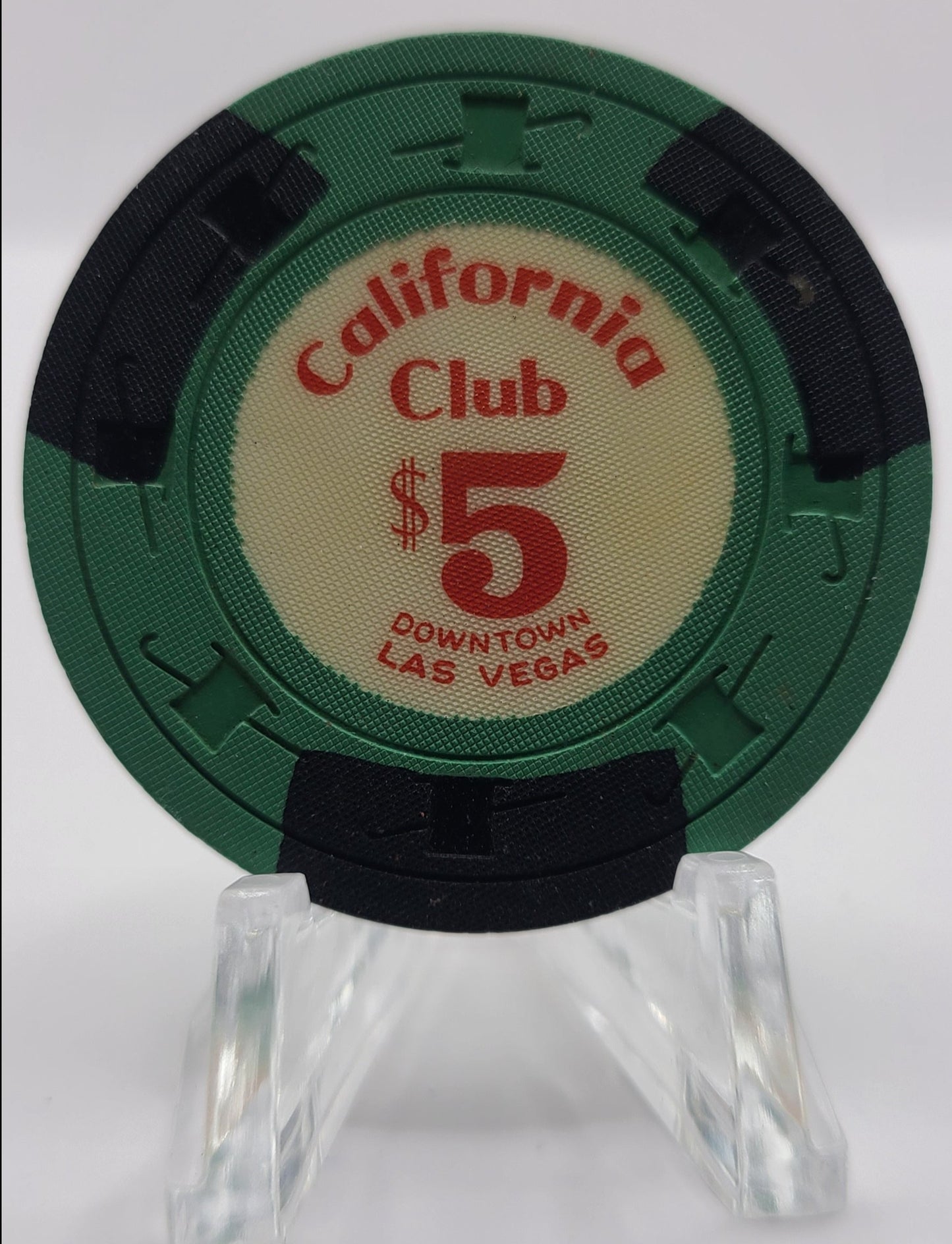 California Club Casino Las Vegas Nevada 1960's $5 Chip N1401