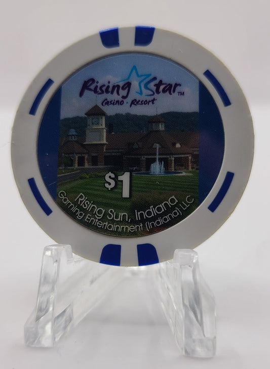 Rising Star Casino Rising Sun IN $1 Chip