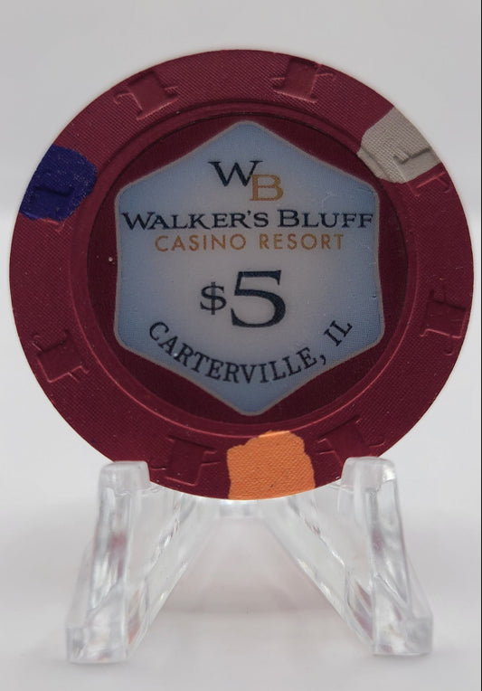 Walker's Bluff Casino Cartersville IL 2023 $5 Chip