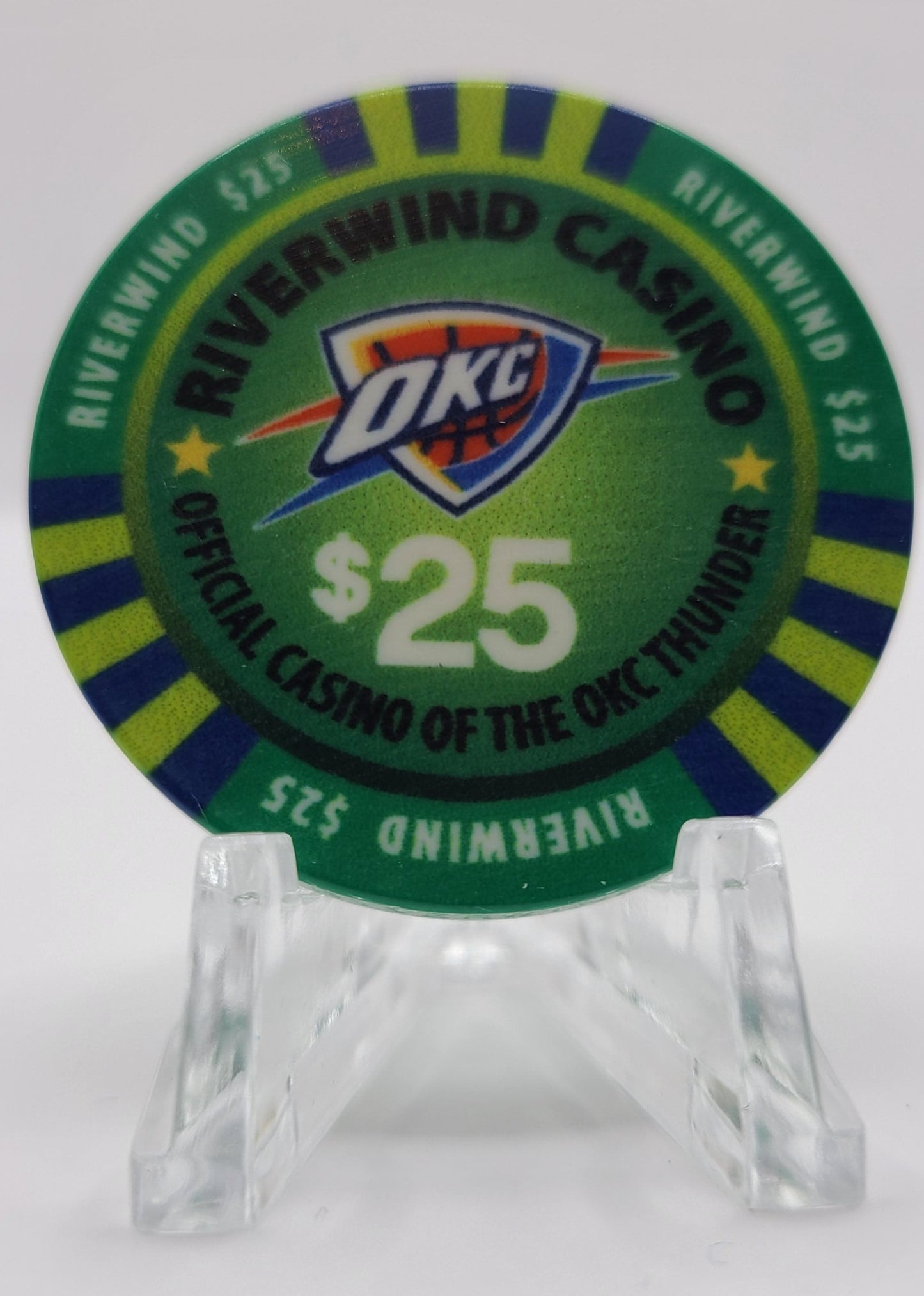 Riverwind Casino Norman Oklahoma "OKC THUNDER" $25 Chip