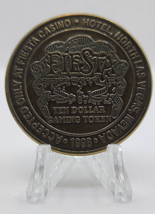 Fiesta Casino Las Vegas NV 1998 $10 Gaming Token