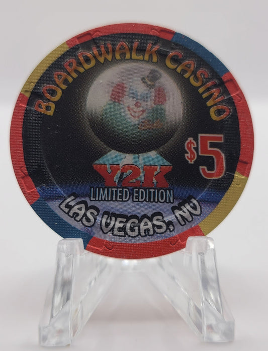 Boardwalk Casino Las Vegas Nevada 1999 "Y2K" $5 Chip V3729