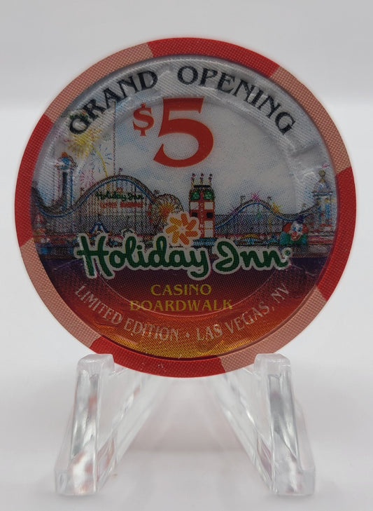 Holiday Inn Casino Boardwalk Las Vegas Nevada 1995 $5 Chip N2373