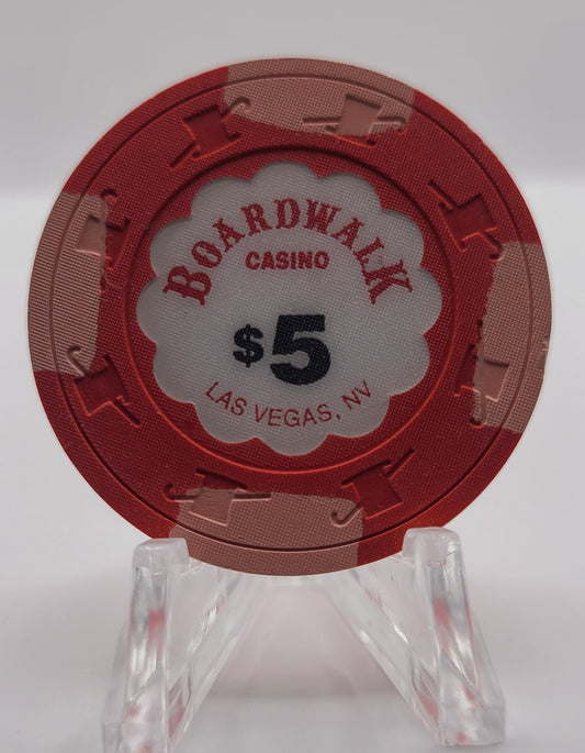 Boardwalk Casino Las Vegas NV 1991  $5 Chip N1367