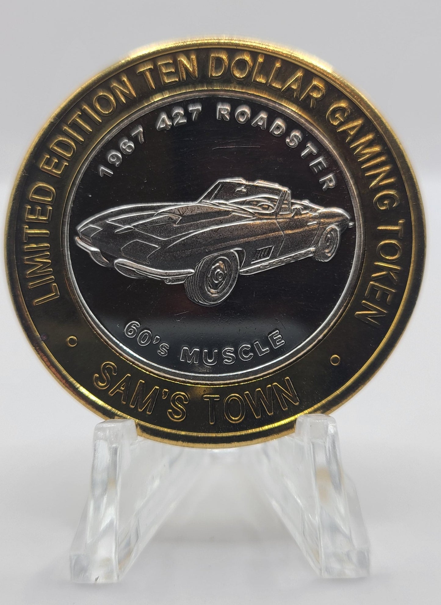 Sams Town Hotel Casino 2010 Lmt. $10 "CLAD 1967 Roadster" Token (Not Silver)