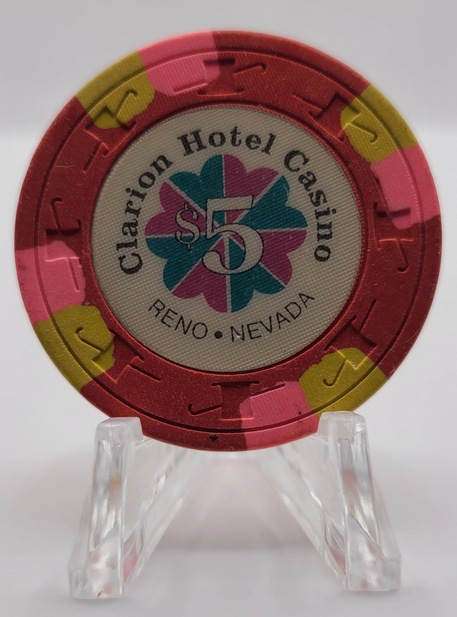 Clarion Inn Reno Nv Clarion Hotel Casino Reno Nevada 1991 $5 Chip N5020 – Dwightful Chips, LLC