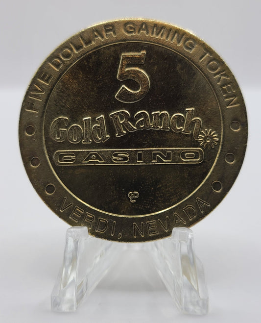 Gold Ranch Casino Verdi NV 1997 $5 Gaming Token