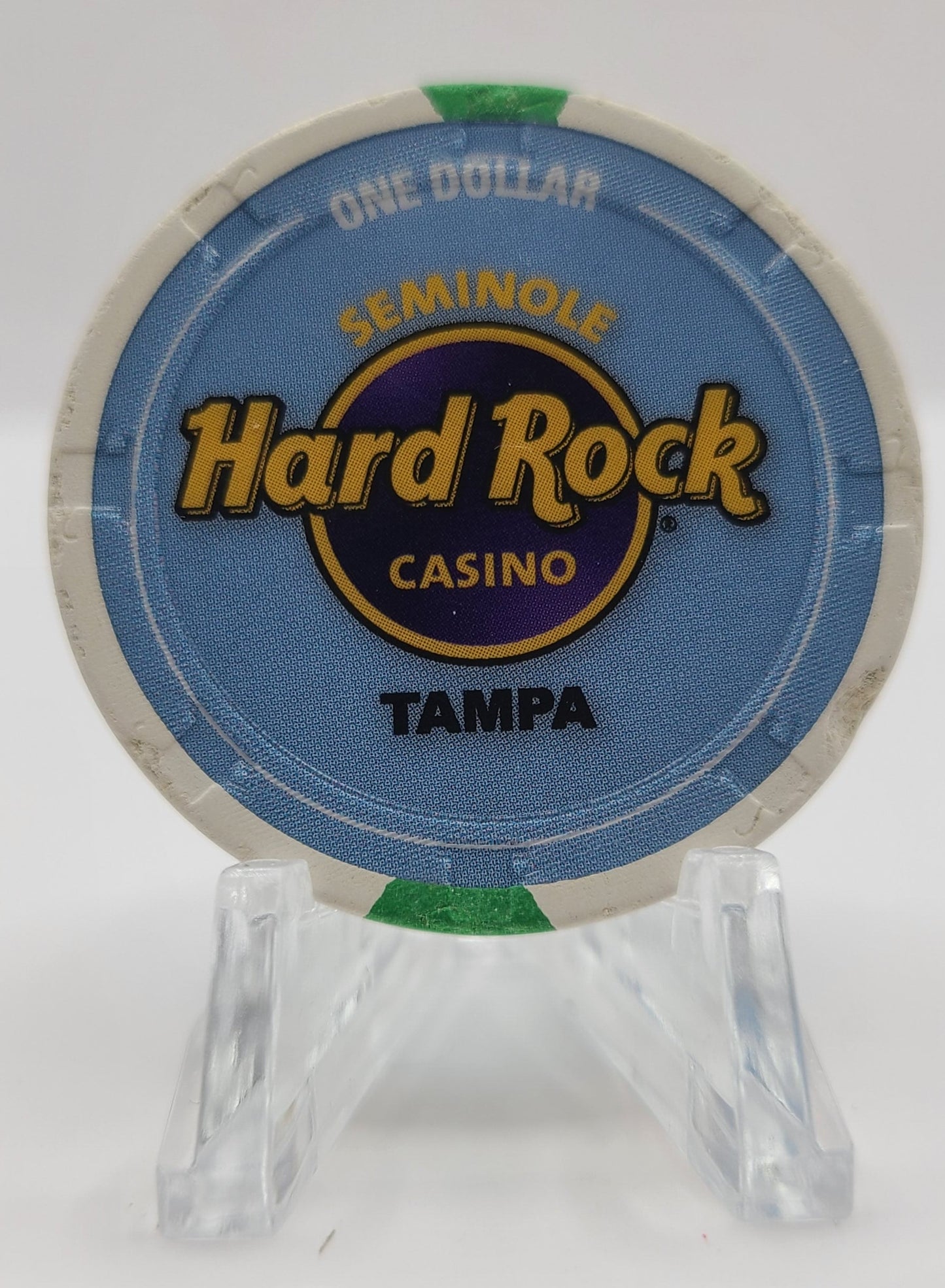 Seminole Hard Rock Casino Tampa Florida 2008 $1 Chip (Worn)