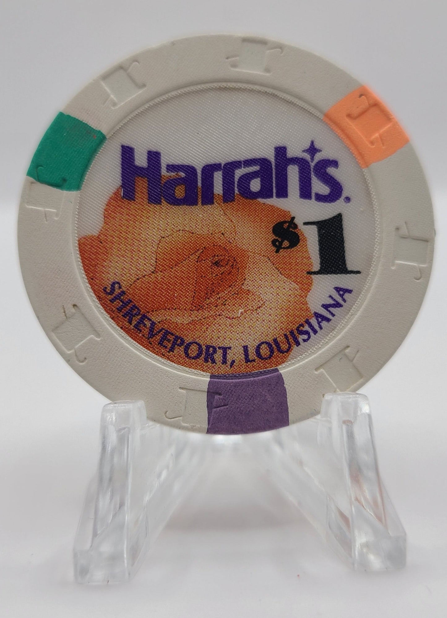 Harrah's "Riverboat" Casino Shreveport Louisiana $1 Chip