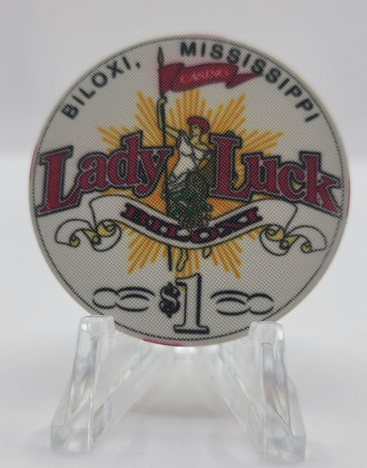 Lady Luck "Riverboat"Casino Biloxi Mississippi $1 Chip