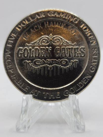 Golden Gates Casino Black Hawk CO 1992 $5 Gaming Token