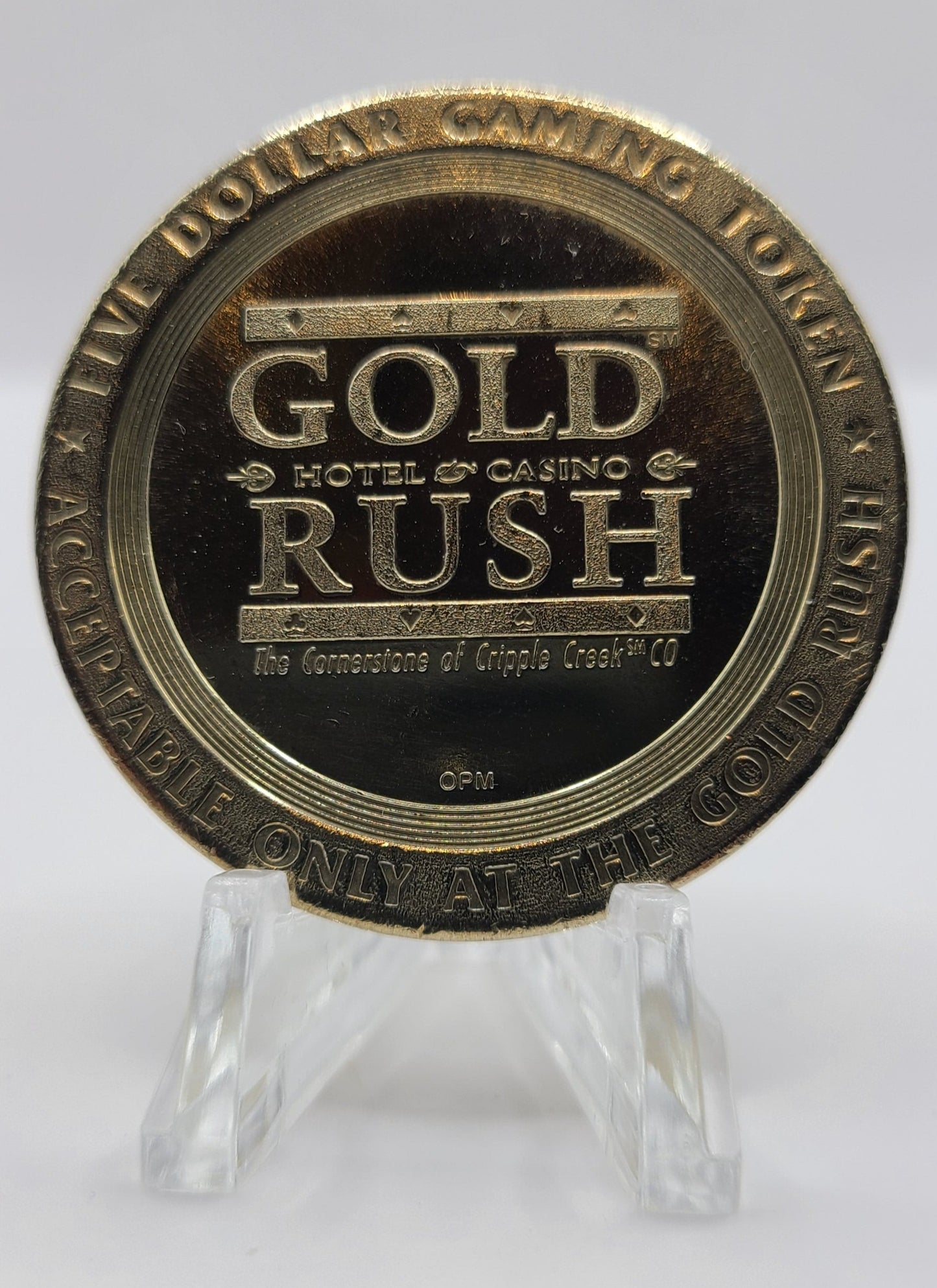 Gold Rush Casino Cripple Creek CO 1998 $5 Gaming Token