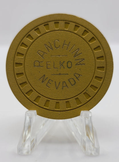 Ranchinn Casino Elko Nevada 1940's $100 Chip V9562