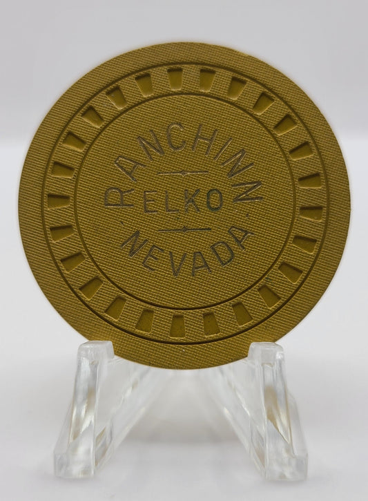 Ranchinn Casino Elko Nevada 1940's $100 Chip V9562