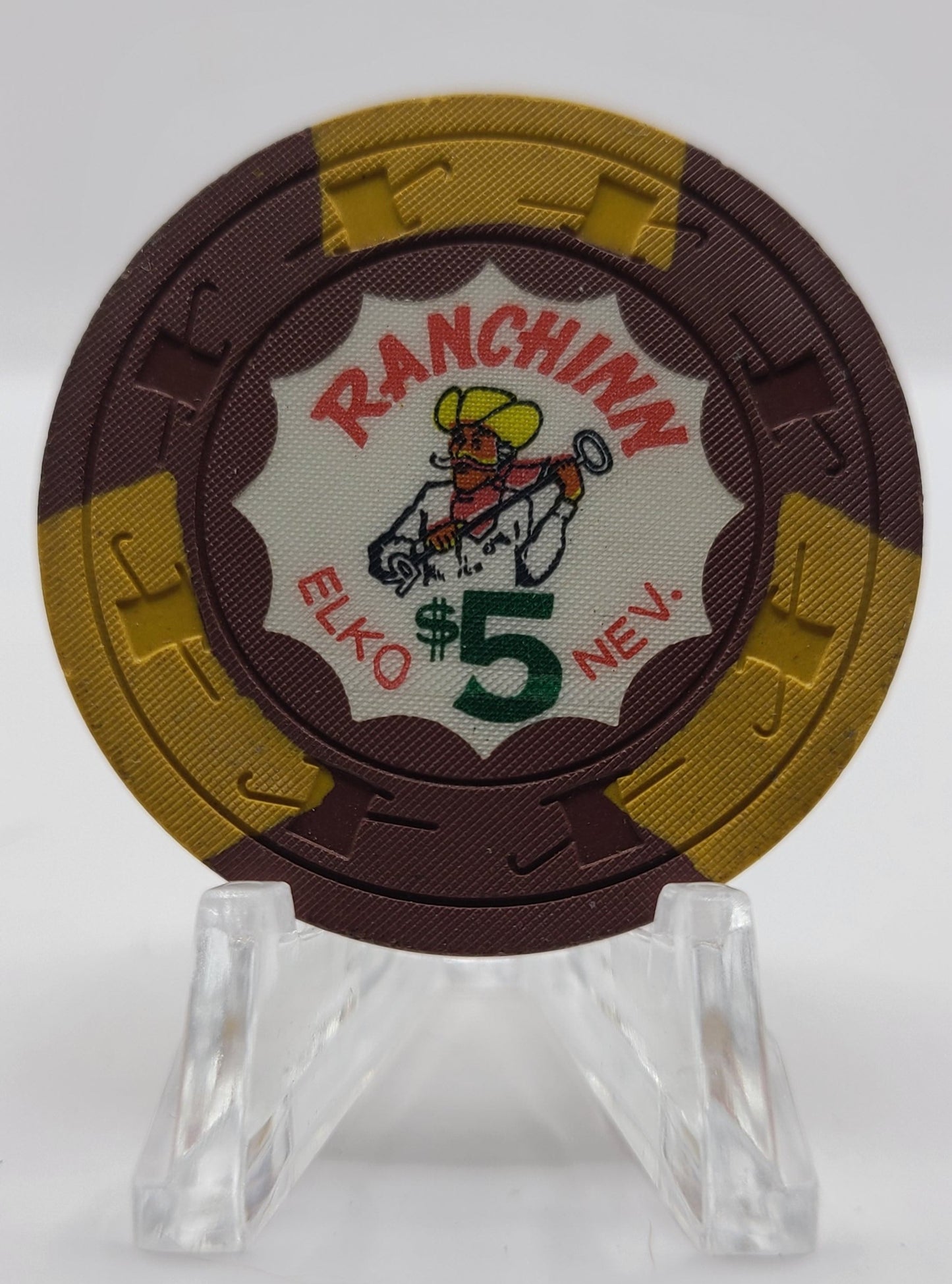 Ranchinn Casino Elko Nevada 1950's $5 Chip N3736