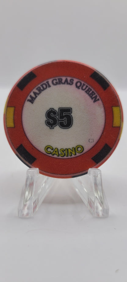 Mardi Gras Queen "Day Cruise" Casino Tarpon Springs Florida $5 Chip