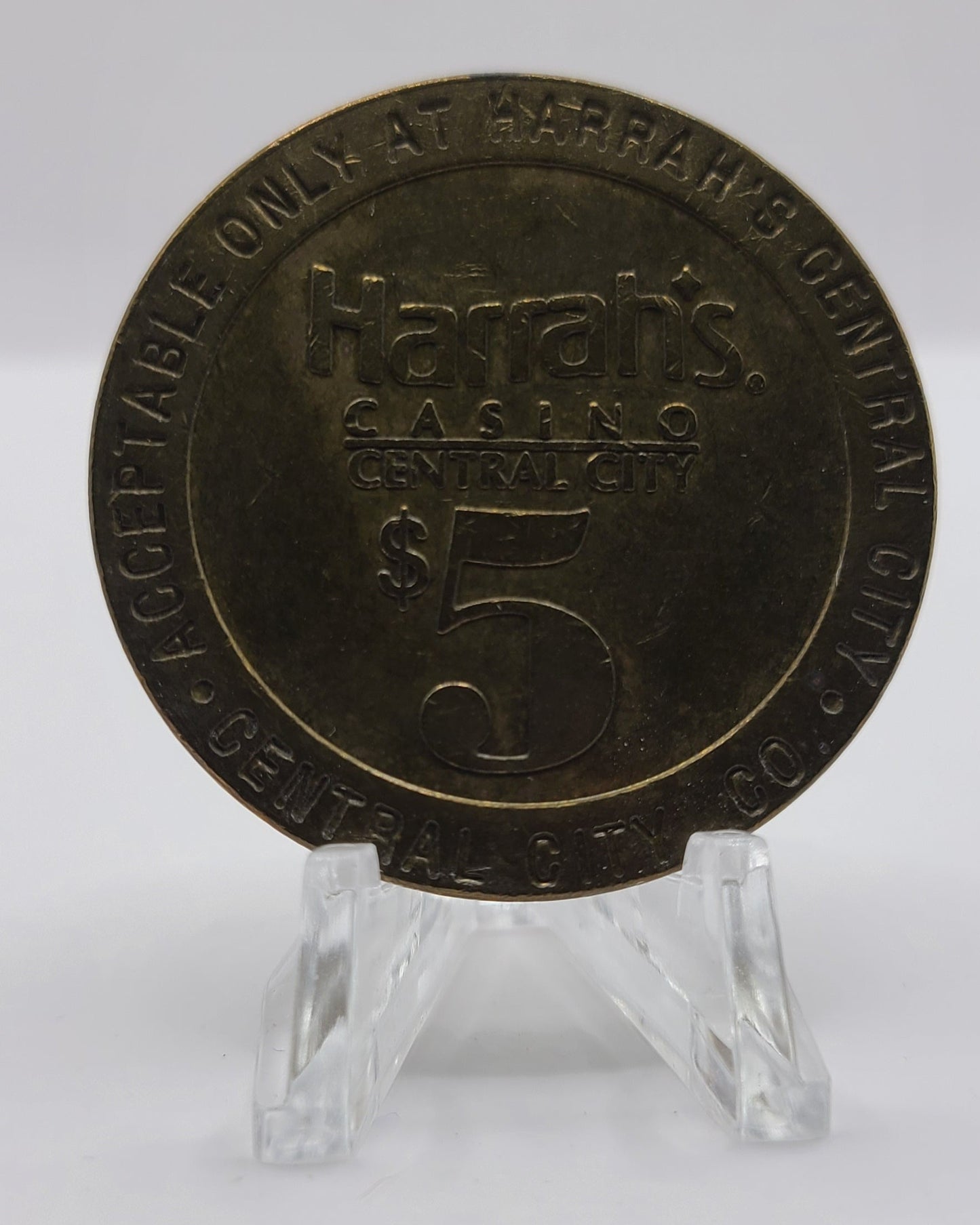 Harrah’s Casino Central City CO 1993 $5 Gaming Token