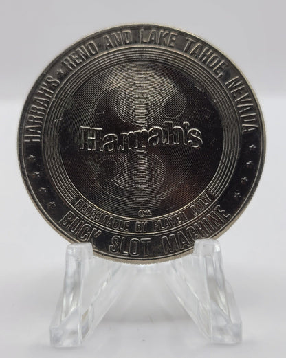 Harrah’s Casino Reno Lake Tahoe NV 1965 $1 Gaming Token